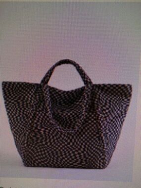 BAGGU Indigo Trippy Checker, Travel Cloud Bag